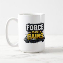 Grappige Engineer Gym T-shirt Kracht Massa Winst Koffiemok
