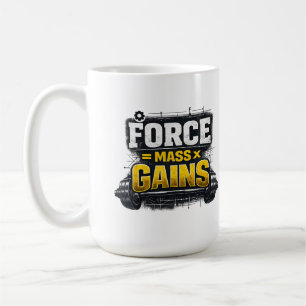 Grappige Engineer Gym T-shirt Kracht Massa Winst Koffiemok