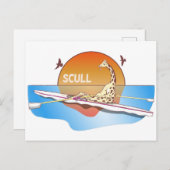 Grappige enkelschedels roeien briefkaart (Voorkant / Achterkant)