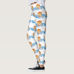 Grappige enkelschedels roeien leggings