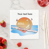 Grappige enkelschedels roeien servet (Insitu)