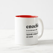 Grappige enoching Definitie Tweekleurige Koffiemok (Voorkant rechts)