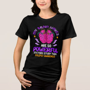 Grappige epilepsie Hersengolven bewustzijn Tri-Blend Shirt