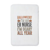 Grappige ER-verpleegster Halloween Verschrikkelijk Badmat (Voorkant Verticaal)