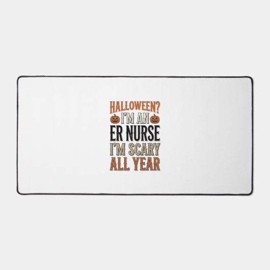 Grappige ER-verpleegster Halloween Verschrikkelijk Bureaumat (Voorkant)