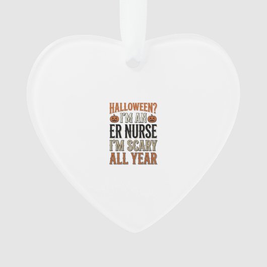 Grappige ER-verpleegster Halloween Verschrikkelijk Ornament (voorkant)