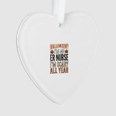 Grappige ER-verpleegster Halloween Verschrikkelijk Ornament (voorkant)