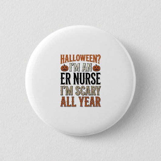 Grappige ER-verpleegster Halloween Verschrikkelijk Ronde Button 5,7 Cm (Voorkant)