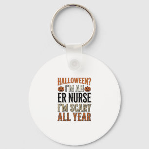 Grappige ER-verpleegster Halloween Verschrikkelijk Sleutelhanger