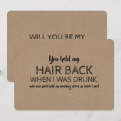 Grappige ervaring bruidsmeisje Maid of Honor Voors Kaart (Voorkant / Achterkant)