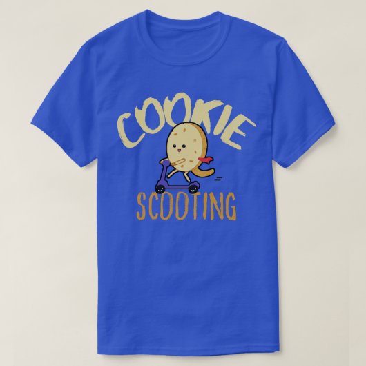 Grappige EScooter Schattige Kawaii Cookie Driving  T-shirt (Design voorkant)