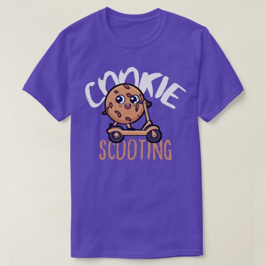 Grappige EScooter Schattige Kawaii Cookie Driving  T-shirt (Design voorkant)