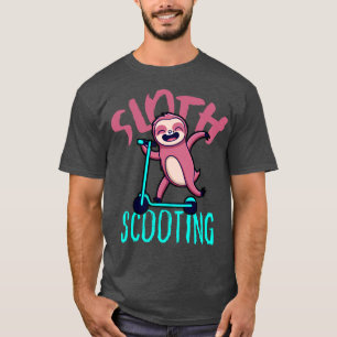Grappige EScooter Schattige Kawaii Luiaard Rijden  T-shirt