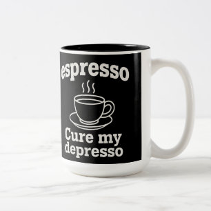 Grappige Espresso Genees Mijn Depresso Koffiemok Tweekleurige Koffiemok