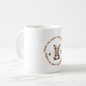 Grappige Espresso Hustle Konijn Koffiemok (Voorkant links)