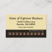 Grappige Espresso Punch Kaart Koffiebonen Klantenkaartje (Voorkant)