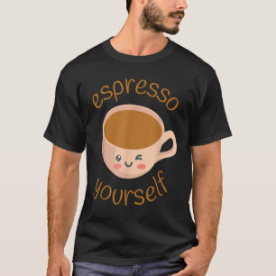 Grappige espresso zelf koffie t-shirt