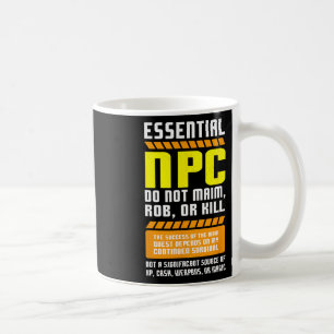 Grappige Essentiële Npc Gamer En Gaming Niet Spele Koffiemok
