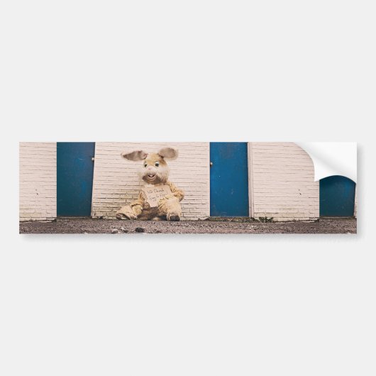 grappige esster bunny bumpersticker (Voorkant)