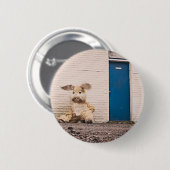 grappige esster bunny ronde button 5,7 cm (Voorkant /achterkant)