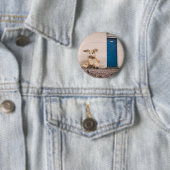 grappige esster bunny ronde button 5,7 cm (In situ)
