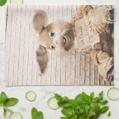 grappige esster bunny theedoek (Gevouwen)