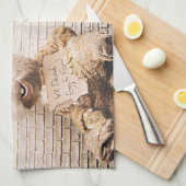 grappige esster bunny theedoek (Quarter Fold)