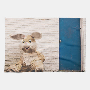 grappige esster bunny theedoek