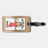 Grappige etnische glamoureus voor haar koffer adre bagagelabel (Achterkant horizontaal)