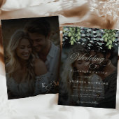 Grappige eucalyptus foto bruiloft kaart