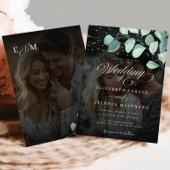 Grappige eucalyptus foto bruiloft kaart