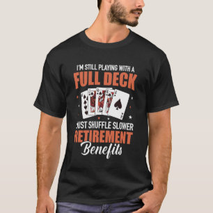 Grappige Euchre Speler Kaartspel Pensioenspel Nade T-shirt