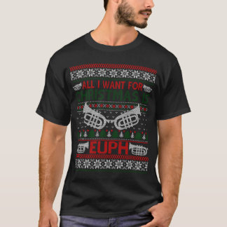 Grappige Euph Lelijke Kersttrui Cadeau Eufonium f T-shirt