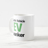 Grappige EV Wanker Mok Elektrisch Voertuig Grap Ru (Voorkant links)