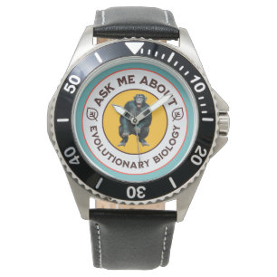 Grappige Evolutie Biologie Meme Nerd Humor Cadeau Horloge