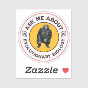 Grappige Evolutie Biologie Meme Nerd Humor Cadeau Sticker