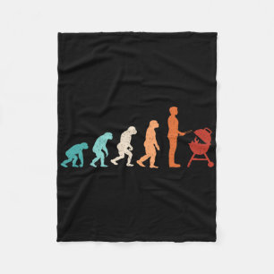 Grappige Evolutie Grillen Barbecue Grill Lover BBQ Fleece Deken