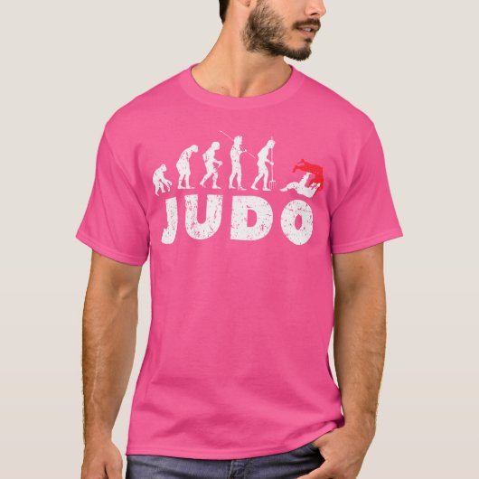 Grappige Evolutie Japan Judoka Judo T-shirt (Voorkant)