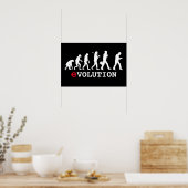 Grappige Evolutie Smartphone Verslaafde Poster (Keuken)