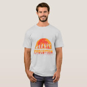 Grappige evolutie van aap tot zombie t-shirt (Voorkant volledig)