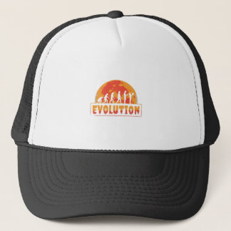 Grappige evolutie van aap tot zombie trucker pet