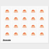 Grappige evolutie van aap tot zombie vierkante sticker (Vel)