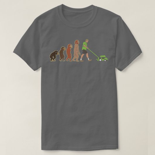 Grappige evolutie van een tuinman t-shirt (Design voorkant)