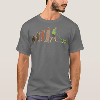 Grappige evolutie van een tuinman t-shirt