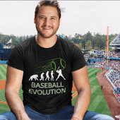 Grappige evolutie van honkbal T-shirt