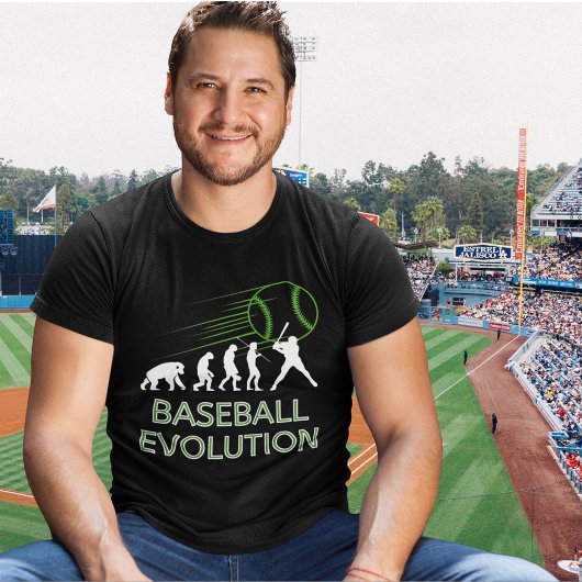 Grappige evolutie van honkbal T-shirt