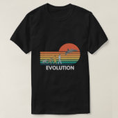Grappige evolutie van piloot vliegtuig Art F22 Luc T-shirt (Design voorkant)