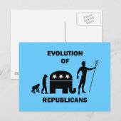 Grappige evolutieRepublikein Briefkaart (Voorkant / Achterkant)
