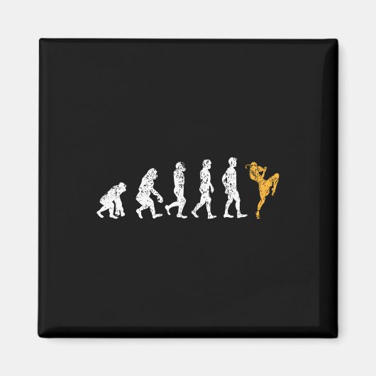 Grappige Evolution Kickboxing Cadeau Muay Thai Magneet (Voorkant)