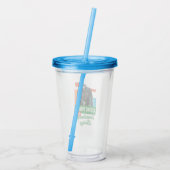 Grappige evolutionaire biologie chimpansee humor acryl drinkbeker (Achterkant)